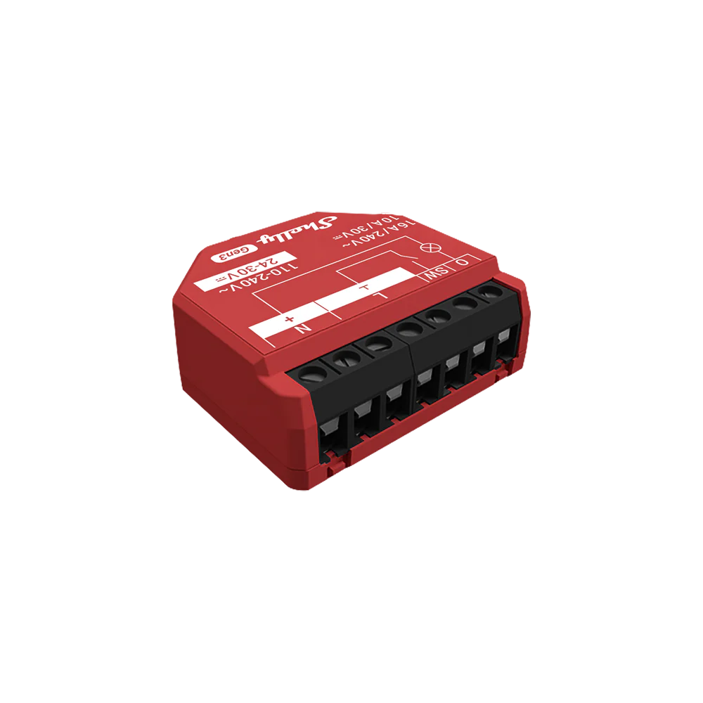 Shelly 1PM Gen3 Wi-Fi-operated smart switch with power metering, 1 channel 16A