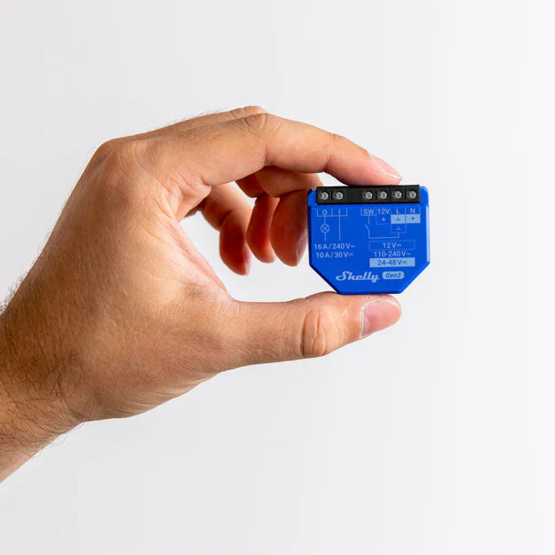 Shelly 1 Gen3 Wi-Fi-operated smart switch with dry contacts, 1 channel 16A